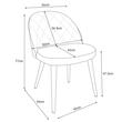 Scaun bucatarie/living, Akord, Brandy, catifea, otel, verde, 42x54x77 cm