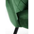 Scaun bucatarie/living, Akord, Brandy, catifea, otel, verde, 42x54x77 cm