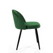 Scaun bucatarie/living, Akord, Brandy, catifea, otel, verde, 42x54x77 cm