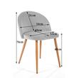 Scaun bucatarie/living, Akord, Maiden, catifea, otel, verde si natur, 53x43x76 cm