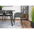 Scaun bucatarie/living, Artool, Amalfi, catifea, metal, gri si negru, 58x56x83 cm
