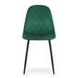 Scaun bucatarie/living, Artool, Asti, catifea, metal, verde si negru, 44.5x50.5x87.5 cm