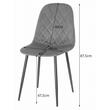 Scaun bucatarie/living, Artool, Asti, catifea, metal, verde si negru, 44.5x50.5x87.5 cm
