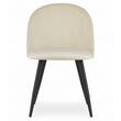 Scaun bucatarie/living, Artool, Bello, catifea, metal, bej, 46x42.5x76.5 cm
