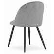 Scaun bucatarie/living, Artool, Bello, catifea, metal, gri, 46x42.5x76.5 cm