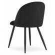 Scaun bucatarie/living, Artool, Bello, catifea, metal, negru, 46x42.5x76.5 cm