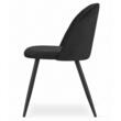 Scaun bucatarie/living, Artool, Bello, catifea, metal, negru, 46x42.5x76.5 cm
