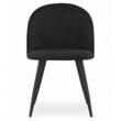 Scaun bucatarie/living, Artool, Bello, catifea, metal, negru, 46x42.5x76.5 cm