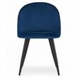 Scaun bucatarie/living, Artool, Bello, catifea, metal, bleumarin, 46x42.5x76.5 cm
