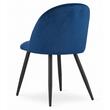 Scaun bucatarie/living, Artool, Bello, catifea, metal, bleumarin, 46x42.5x76.5 cm
