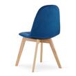 Scaun bucatarie/living, Artool, Bora, catifea, lemn, albastru, 44.5x54x81.5 cm
