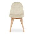 Scaun bucatarie/living, Artool, Bora, catifea, lemn, bej, 44.5x54x81.5 cm