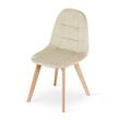 Scaun bucatarie/living, Artool, Bora, catifea, lemn, bej, 44.5x54x81.5 cm