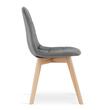 Scaun bucatarie/living, Artool, Bora, catifea, lemn, gri inchis, 44.5x54x81.5 cm