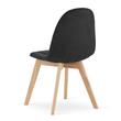 Scaun bucatarie/living, Artool, Bora, catifea, lemn, negru, 44.5x54x81.5 cm