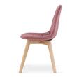 Scaun bucatarie/living, Artool, Bora, catifea, lemn, roz inchis, 44.5x54x81.5 cm