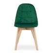 Scaun bucatarie/living, Artool, Bora, catifea, lemn, verde, 44.5x54x81.5 cm