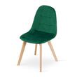 Scaun bucatarie/living, Artool, Bora, catifea, lemn, verde, 44.5x54x81.5 cm