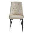Scaun bucatarie/living, Artool, Imola, catifea, metal, bej, 48.5x61x93.5 cm