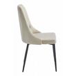 Scaun bucatarie/living, Artool, Imola, catifea, metal, bej, 48.5x61x93.5 cm