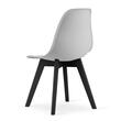 Scaun bucatarie/living, Artool, Kito, PP, lemn, gri si negru, 46x54.5x80 cm