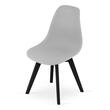 Scaun bucatarie/living, Artool, Kito, PP, lemn, gri si negru, 46x54.5x80 cm
