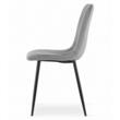 Scaun bucatarie/living, Artool, Lava, catifea, metal, argintiu si negru, 43x51x90 cm