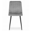 Scaun bucatarie/living, Artool, Lava, catifea, metal, argintiu si negru, 43x51x90 cm