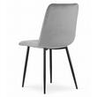 Scaun bucatarie/living, Artool, Lava, catifea, metal, argintiu si negru, 43x51x90 cm