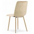 Scaun bucatarie/living, Artool, Lava, catifea, metal, bej, 45x55x86 cm