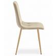 Scaun bucatarie/living, Artool, Libra, catifea, metal, bej deschis, 45x54x86.5 cm