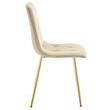 Scaun bucatarie/living, Artool, Libra, catifea, metal, bej si auriu, 45x54x86.5 cm
