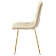 Scaun bucatarie/living, Artool, Libra, catifea, metal, bej si auriu, 45x54x86.5 cm