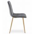 Scaun bucatarie/living, Artool, Libra, catifea, metal, gri, 45x54x86.5 cm