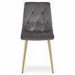 Scaun bucatarie/living, Artool, Libra, catifea, metal, gri, 45x54x86.5 cm