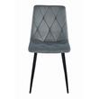 Scaun bucatarie/living, Artool, Libra, catifea, metal, gri si negru, 44x40x88.5 cm