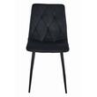 Scaun bucatarie/living, Artool, Libra, catifea, metal, negru, 44x40x88.5 cm