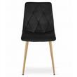 Scaun bucatarie/living, Artool, Libra, catifea, metal, negru, 45x54x86.5 cm