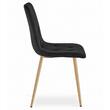 Scaun bucatarie/living, Artool, Libra, catifea, metal, negru, 45x54x86.5 cm