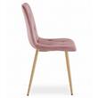 Scaun bucatarie/living, Artool, Libra, catifea, metal, roz, 45x54x86.5 cm
