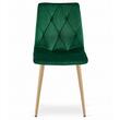 Scaun bucatarie/living, Artool, Libra, catifea, metal, verde, 45x54x86.5 cm