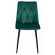 Scaun bucatarie/living, Artool, Libra, catifea, metal, verde si negru, 44x40x88.5 cm
