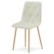 Scaun bucatarie/living, Artool, Libra, textil, metal, bej si natur, 44.5x54.5x87 cm