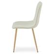 Scaun bucatarie/living, Artool, Libra, textil, metal, bej si natur, 44.5x54.5x87 cm