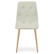 Scaun bucatarie/living, Artool, Libra, textil, metal, bej si natur, 44.5x54.5x87 cm