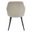 Scaun stil fotoliu bucatarie/living, Artool, Lugo, catifea, metal, bej si negru, 57.5x56.5x86.5 cm