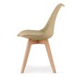 Scaun bucatarie/living, Artool, Mark, PP, lemn, bej, 49x52x82 cm