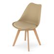 Scaun bucatarie/living, Artool, Mark, PP, lemn, bej, 49x52x82 cm