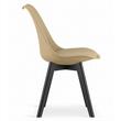 Scaun bucatarie/living, Artool, Mark, PP, lemn, bej si negru, 49x43x82 cm