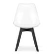 Scaun bucatarie/living, Artool, Mark, PP, lemn, transparent si negru, 49x43x82 cm